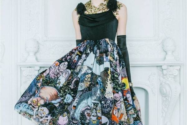 水木しげるの“妖怪”ドレスがジュリエットエジュスティーヌから、チュールに「妖怪幻想」をプリント