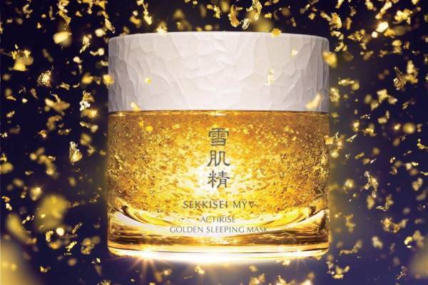 雪肌精 MYV"黄金睡眠マスク"金箔入りジェルで導くハリツヤ透明肌
