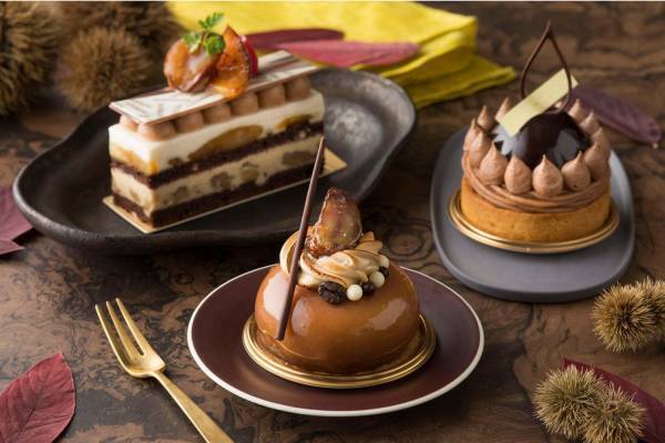 シェラトン・グランデ・トーキョーベイ・ホテルのマロンスイーツ、栗×洋梨のケーキなど