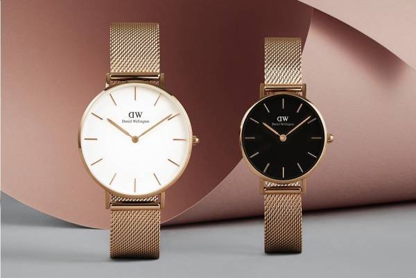 ダニエル・ウェリントンの腕時計「クラシックペティット」に36mm文字盤×メッシュストラップの新作