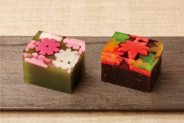 秋の"コスモス"や"紅葉"モチーフの羊羹、京都和菓子の鶴屋吉信より