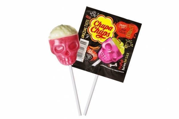 3Dスカル型チュッパチャプス全国発売、しゅわしゅわライム×甘いストロベリー味