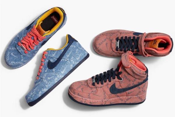 「ナイキ バイ リーバイス」デニム素材の“エア フォース 1”スニーカーが限定発売