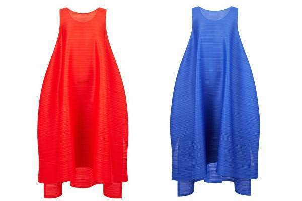 プリーツ プリーズ イッセイ ミヤケ“10色”の弾むワンピース＆チェックパンツ、青山店限定で