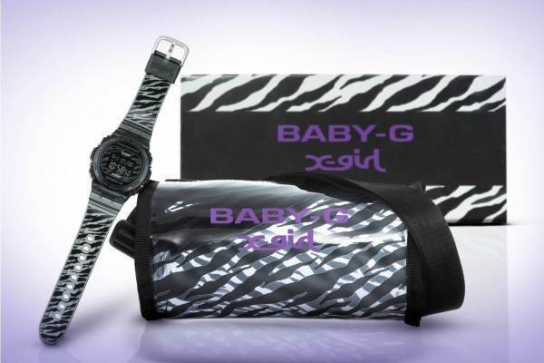 BABY-G×X-girlのコラボ腕時計、90年代着想“ゼブラ柄”のスケルトン素材を採用