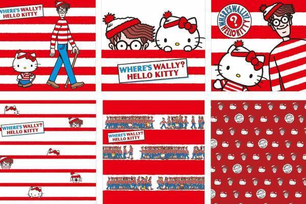 サンリオのハローキティ×『ウォーリーをさがせ！』お揃い“ボーダーコーデ”柄Tシャツ＆靴下など