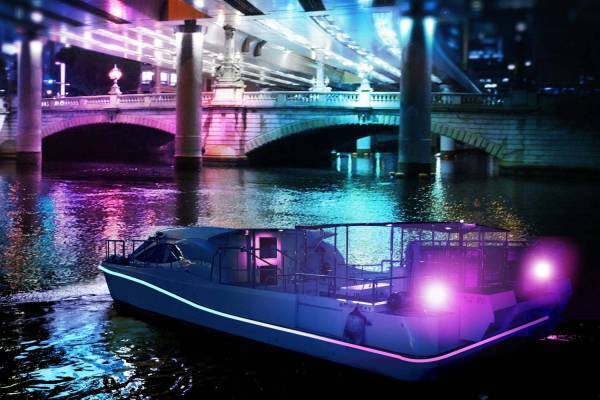 アートイベント「日本橋めぐるフェス」"光×音"ナイトクルーズや"紋"を光で演出