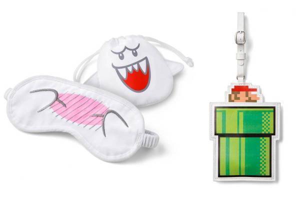 任天堂「スーパーマリオ」のトラベルグッズ、テレサのアイマスクやマリオが飛び出す土管型ICカードケース