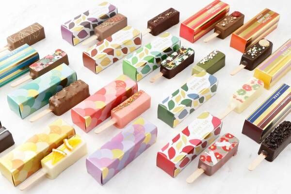 「ベルアメール 京都別邸」新作ショコラ、和×洋の華やかな六角形タブレットやスティックショコラ