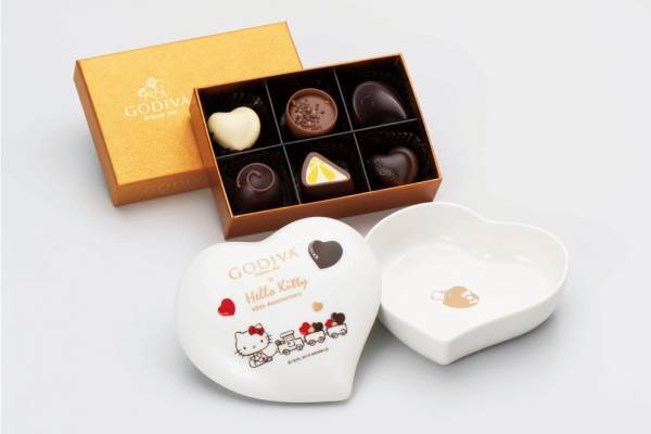 ゴディバの限定チョコ、ハローキティコラボ＆ハロウィンに向けたグラデーション猫形ボックス