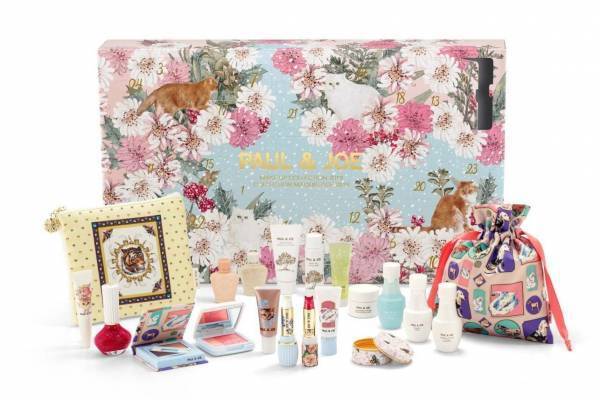 ポール & ジョー ボーテのクリスマスコフレ19“史上最大”24品入りアドベントカレンダー、猫リップも