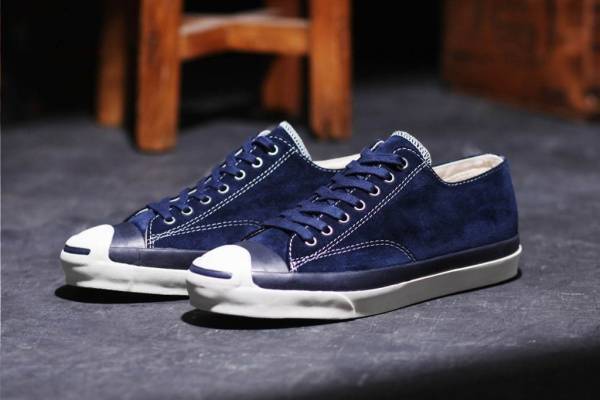 コンバース新作スニーカー「ジャックパーセル RET スエード」ネイビースエードをアッパーに
