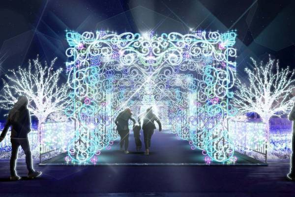 愛知・ラグーナテンボスのイルミネーション2019 - “冬の海”イメージの煌く白銀の世界など