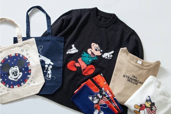 「シップス ディズニー コレクション」ミッキーマウス刺繍入りニットやロゴ入りカットソーなど