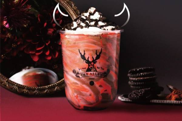 ジ アレイのハロウィン限定ドリンク「悪魔のダークココア」ほろ苦いココア×“ザクザク”クッキー