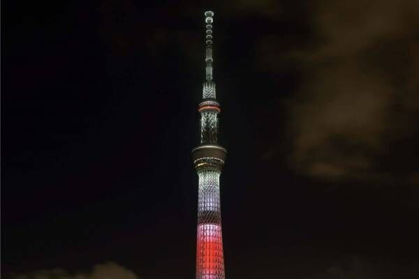 東京スカイツリータウンのお正月イベント、”初空”バーゲン&amp;日本国旗カラーのライティング