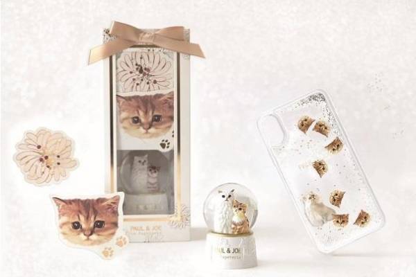 ポール & ジョーのステーショナリーから“ネコ×花”のスマホケースやスノードーム型ペーパーウェイト