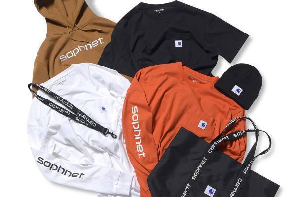 ソフネット×カーハート WIP、コラボタグ入りポケットTシャツやトートなど