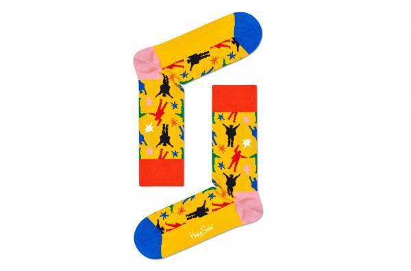 ハッピーソックス×ザ・ビートルズの新作ソックス、人気アルバムから着想を得たロゴやメンバーのイラスト