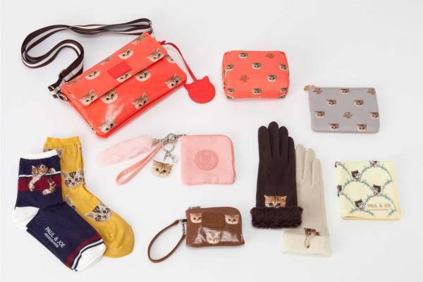 ポール ＆ ジョー アクセソワ新作、猫が顔を出す手袋や花刺繍のウールカシミヤマフラー