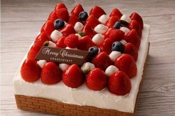 グランド ハイアット 福岡のクリスマスケーキ、九州産素材の贅沢ショートやキャラメルアイスケーキなど