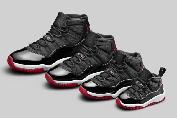 ナイキ「エア ジョーダン 11 レトロ」復刻スニーカー、ブラックに赤を効かせた“ブレッドカラー”