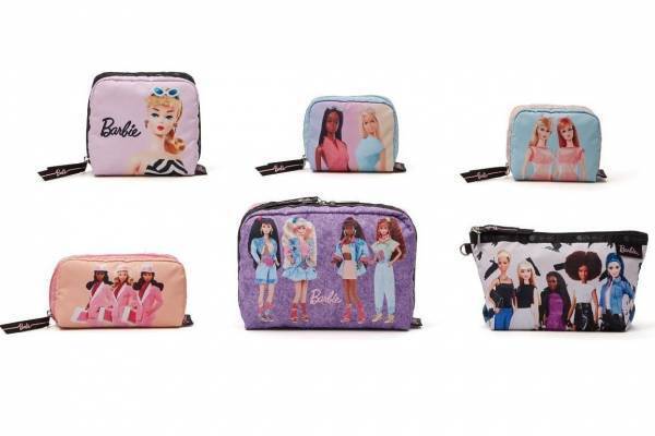 レスポートサック「バービー」がヴィンテージファッションを纏ったコラボバッグ、“歴代バービー”ポーチも
