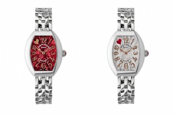 フランク ミュラーの“ハートモチーフ”新作ウォッチ、シックなレッド×ゴールド インデックスで