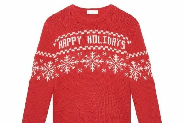 エトロ“雪の結晶”を配したセーターやマフラーなどがユニセックスで、クリスマス着想のデザイン
