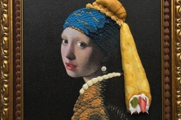 スイーツデコアート展「お菓子の美術館」長崎ハウステンボスで、フェルメールの絵画がスイーツ風に
