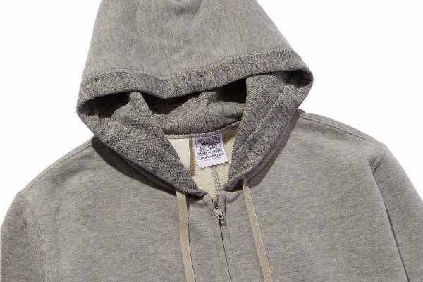 N.ハリウッド アンダーウエア × ループウィラーのジップパーカー、もっちりとした霜降りスウェット