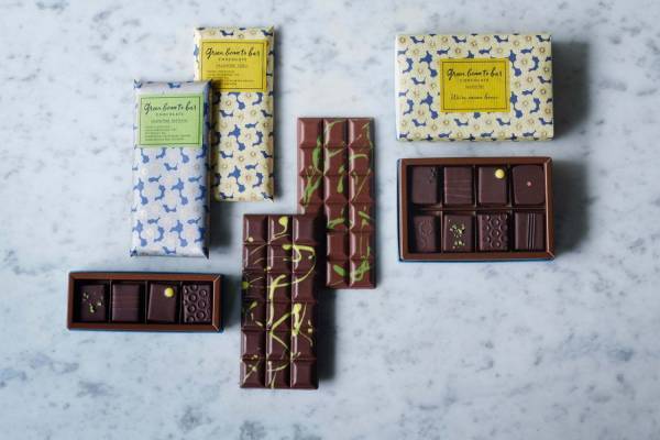 グリーン ビーン トゥ バー チョコレートのバレンタイン、柚子&抹茶のタブレットや生チョコレート