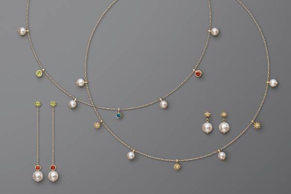 スタージュエリーの初売りジュエリーセット、太陽モチーフ&アコヤパールのネックレスやピアス