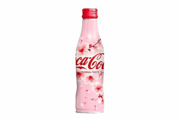 コカ・コーラから桜デザインボトル限定発売、ひらひらと舞い落ちるサクラの花をモチーフに