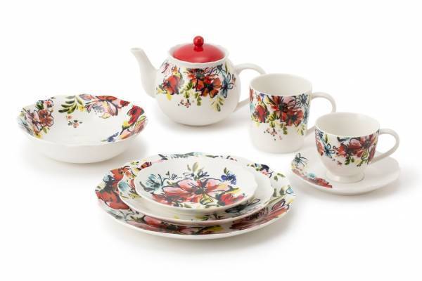 フランフラン“地中海のリゾート”着想の20年春夏インテリア、ビビッド花模様カバー&マグなど