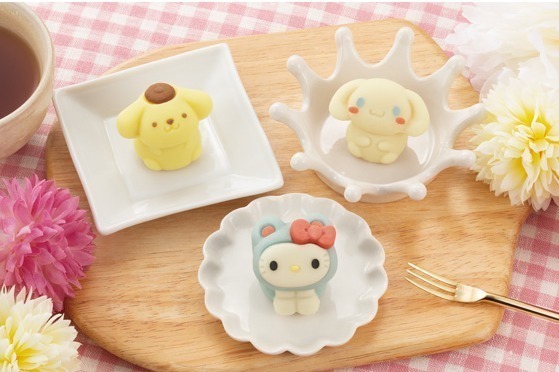 ハローキティ・シナモロール・ポムポムプリンの和菓子「食べマス」全国ローソンで発売