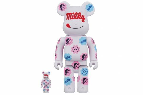 藤原ヒロシ「ザ コンビニ」不二家のミルキー＆ペコちゃんコラボベアブリック、限定パッケージのミルキーも