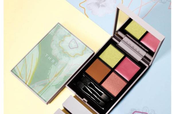 THREE"春咲く”限定コスメ、グリーン×ピンクで作る春色アイパレットやカラフルネイル