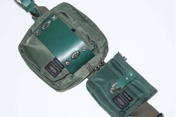 トーガ × ポーターコラボバッグ第2弾、コンチョを配したベルト バッグやヘルメット バッグ