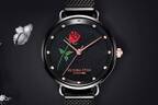 ヴィクトリア・ハイド ロンドンの新作腕時計「イングリッシュローズ」文字盤に赤い薔薇の刺繍