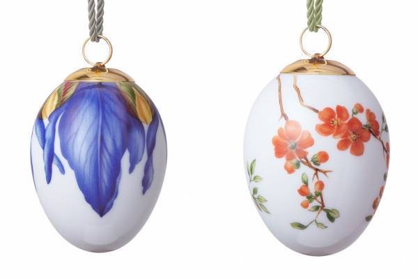 ロイヤルコペンハーゲン“花”に見立てたイースターエッグ、アイリスやチューリップを描いて