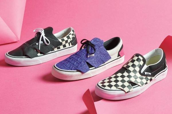 Vansから大判レザーパーツを重ねた新作「オリガミ」、エラ＆クラシックスリッポンをアップデート