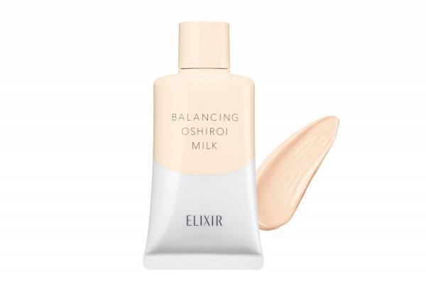 エリクシール「おしろいミルク」にカバータイプ新登場、ほんのり色づき透明感UPの“毛穴レス肌”へ