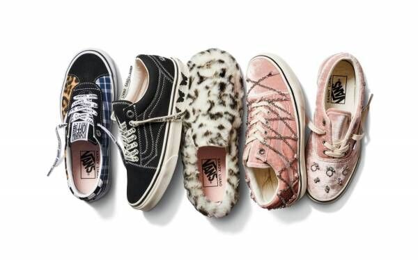 VANS“ピアス風”チャーム付きスニーカー＆もこもこユキヒョウ柄の厚底シューズ