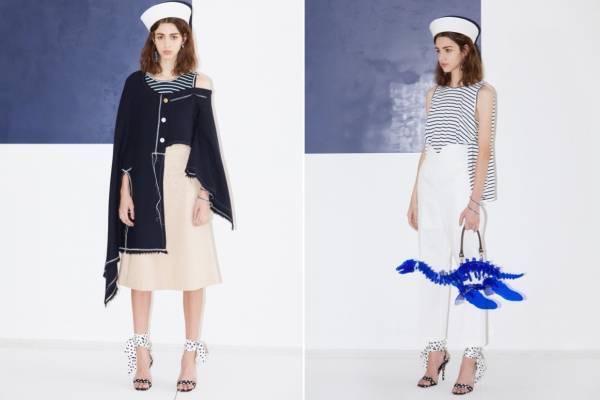 ラブレス×ヨウヘイ オオノのマリン風“アシンメトリー”ポンチョやオーバーサイズコート