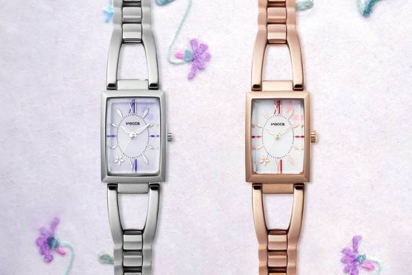 ウィッカ“すみれの花”モチーフの腕時計をチックタック限定で、上品すみれ色 or 優しいピンク色