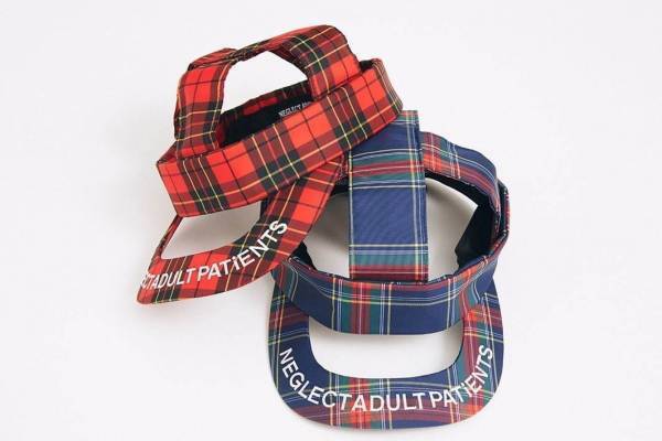 CA4LA×BiSH手掛ける渡辺淳之介ネグレクトアダルトペイシェンツ、チェック柄のクロス型キャップ