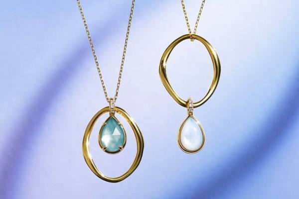 ヴァンドーム青山の新作ジュエリー、しずく型天然石のネックレスやダイヤモンドの花を配したリング