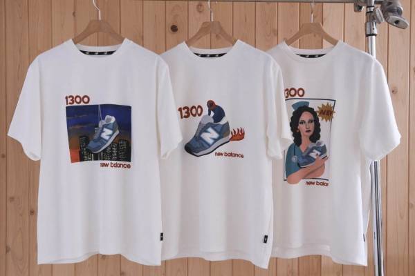 ニューバランスから“1300”モチーフのTシャツ「ナインボックス」発売、綿谷寛ら3人がデザイン