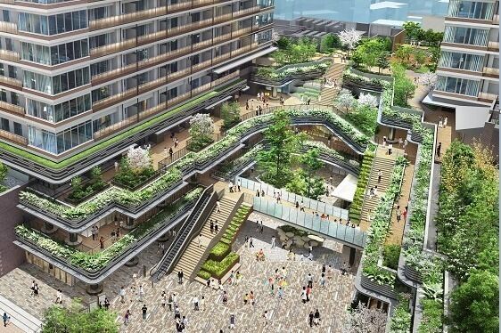 「武蔵小金井シティクロス」JR武蔵小金井駅南口の再開発で、商業施設や緑溢れる広場が誕生